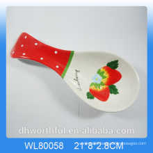 Creative strawberry figurine ceramic spoon holder